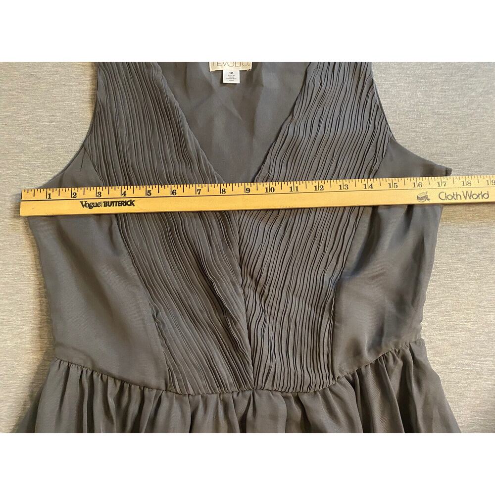 Tevolio Size 10 Gray Evening Cocktail Gown Formal Dress Sleeveless EUC - Picture 8 of 10
